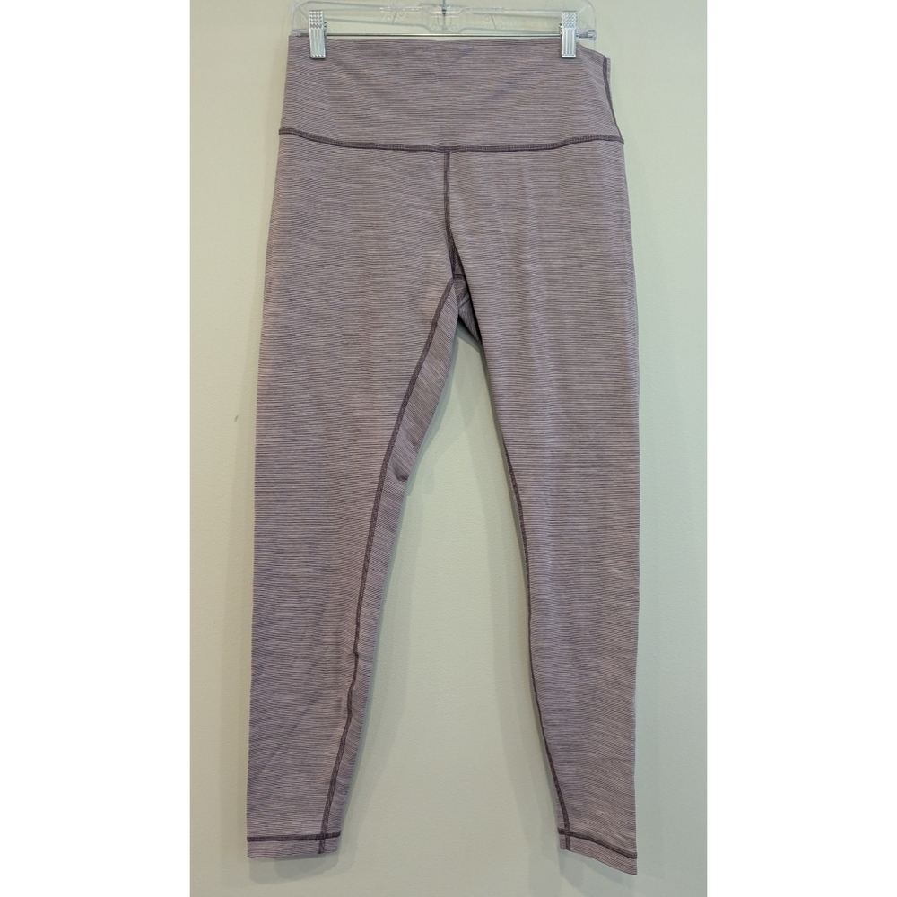 High-Waist Heathered Lavender Leggings